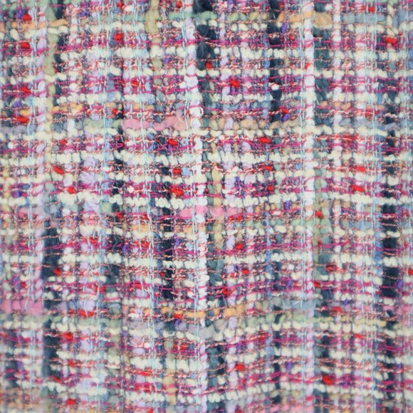 Chanel Silk Blend Woven Knee Length Pencil Skirt Pink Multi-color - Picture 2 of 13